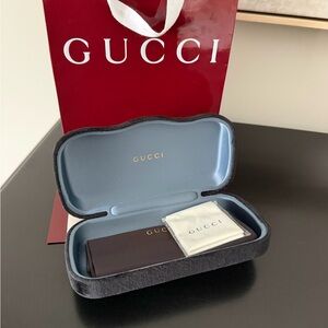 Gucci Black Velvet Sunglasses Case